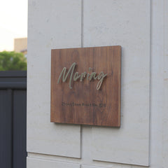 High-End Customized Wood Metal Aluminum Sign