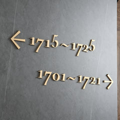Metal Aluminum B&B Hotel Guide Lettering House Numbers Signs