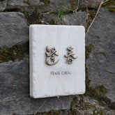 High-End Custom Brass and Limestone Nameplates for Unique Spaces