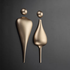 Deluxe High-End Hotel Metal Aluminum Restroom Sign