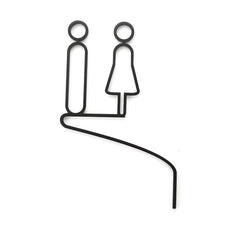 Luxury Metal Side Mount Restroom Sign