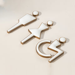 Luxury Marble & Aluminium Bathroom Sign Disabled Sign-2