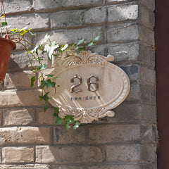Luxurious Customized Limestone & Brass Plaques for Elite Homes