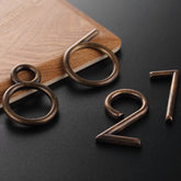 Three-Dimensional Metal Brass B&B Hotel House Number