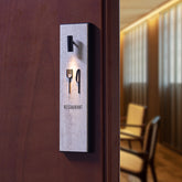Upscale Hotel Stone Sign Restaurant Shower