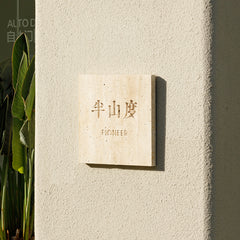 Elegant Custom Limestone Plaques for Refined Hotel Spaces
