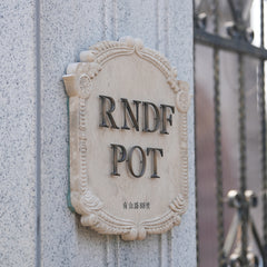Personalized Tailored Perfection Brass & Limestone Personalized Signs