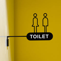 Premium Matt Surface Side Mount Restroom Sign