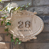 Luxurious Customized Limestone & Brass Plaques for Elite Homes