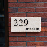 Sophisticated Style MISHE DESIGN Personalized Limestone & Brass Plaques Sign