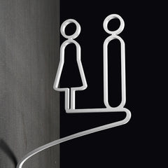 Luxury Metal Side Mount Restroom Sign