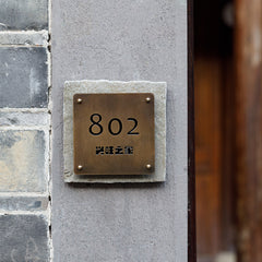 Tailor-Made Custom Limestone & Brass Signs for High-End Hotel