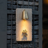 Crafted for Elegance Customized Limestone and Brass Lamp Luminous Signs
