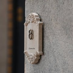 Luxury Hotels and B&Bs Limestone Metal Number Sign