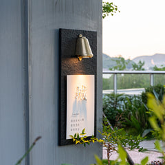 Timeless Sophistication Limestone & Brass LED Personalized Nameplates