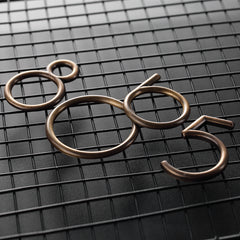 Three-Dimensional Metal Brass B&B Hotel House Number