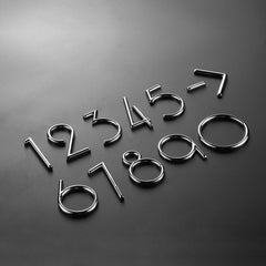 High-End Luxury B&B Hotel Spherical Three-Dimensional Metal Numbers