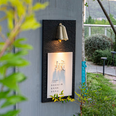 Timeless Sophistication Limestone & Brass LED Personalized Nameplates