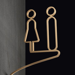 Luxury Metal Side Mount Restroom Sign