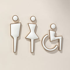 Luxury Marble & Aluminium Bathroom Sign Disabled Sign-2