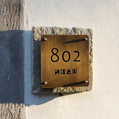 Tailor-Made Custom Limestone & Brass Signs for High-End Hotel