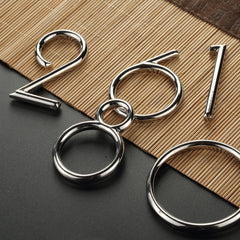 High-End Luxury B&B Hotel Spherical Three-Dimensional Metal Numbers