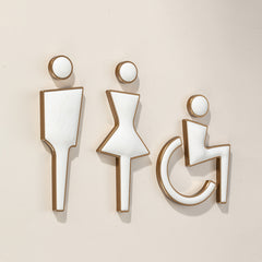 Luxury Marble & Aluminium Bathroom Sign Disabled Sign-2