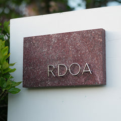 Elevate Your Décor Customized Home Address Numbers Stone and Brass Plaques