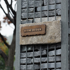 High-End Tailored Stone and Brass Signs for High-End Residences Home Address