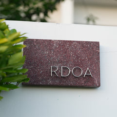 Elevate Your Décor Customized Home Address Numbers Stone and Brass Plaques