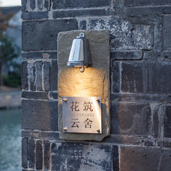 Exclusive Custom Limestone & Brass LED Luminous Signage