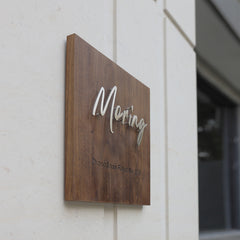 High-End Customized Wood Metal Aluminum Sign