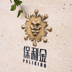 Exquisite Customized Limestone and Brass Door Business Plaques