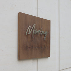 High-End Customized Wood Metal Aluminum Sign