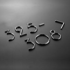 High-End Luxury B&B Hotel Spherical Three-Dimensional Metal Numbers