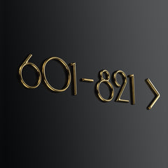 Luxury Metal Brass Three-Dimensional Numbers Signs