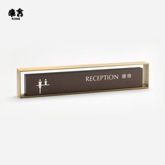 Modern Design Luxury Metal Aluminum Alloy Reception Sign