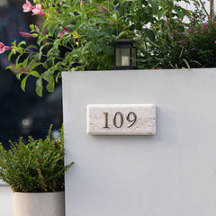 280mm X 120mm Limestone Address Number Signage