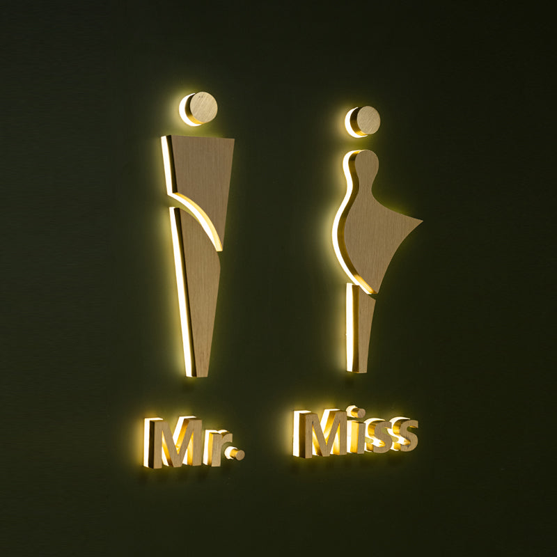 Luxury Custom LED Restroom Sign