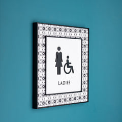 Sophisticated Lavatory with Modern Design Aluminum Toilet Sign