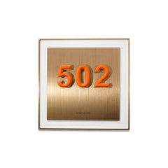 High-End Customized Hotel Metal Aluminum Guestroom Number Sign