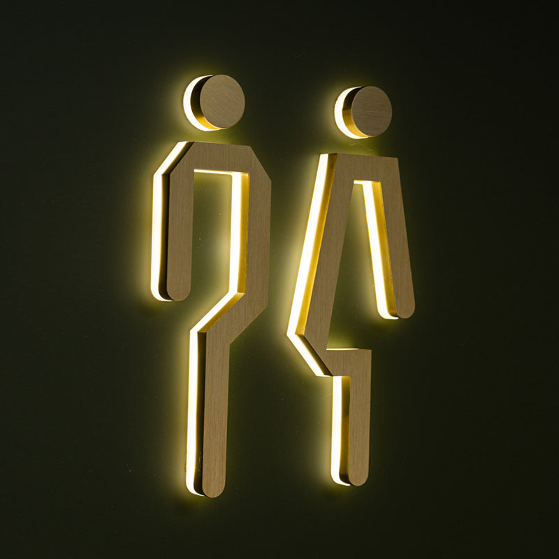 Luxury Custom LED Restroom Sign – MISHE SIGN