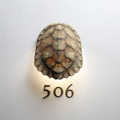 Turtle Shell Lampshade Metal Number Sign Customized