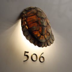 Turtle Shell Lampshade Metal Number Sign Customized