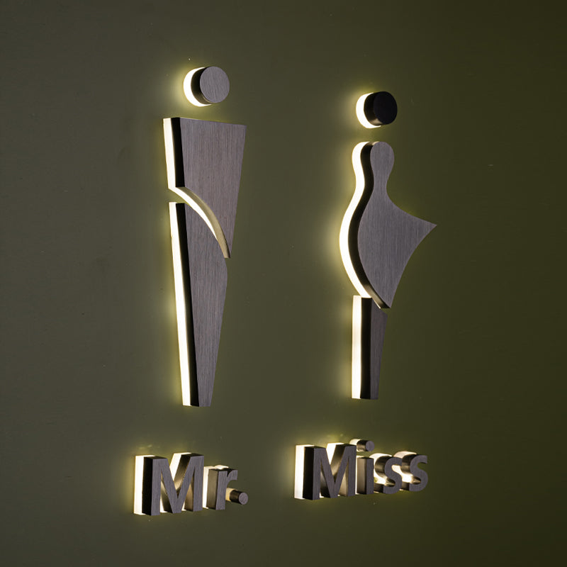 Luxury Custom LED Restroom Sign