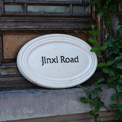 Tailored Perfection in Limestone Nameplates Address Signages