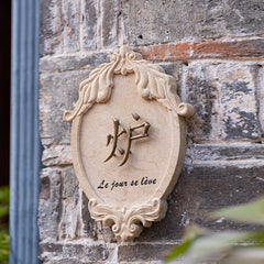 Refined Craftsmanship Personalized Limestone and Brass Signs