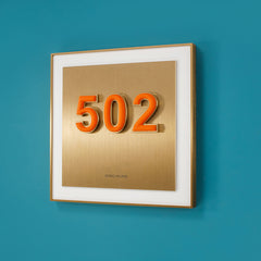 High-End Customized Hotel Metal Aluminum Guestroom Number Sign