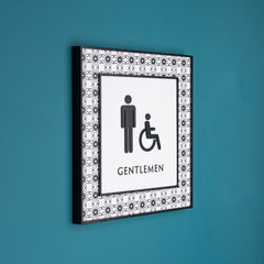 Sophisticated Lavatory with Modern Design Aluminum Toilet Sign