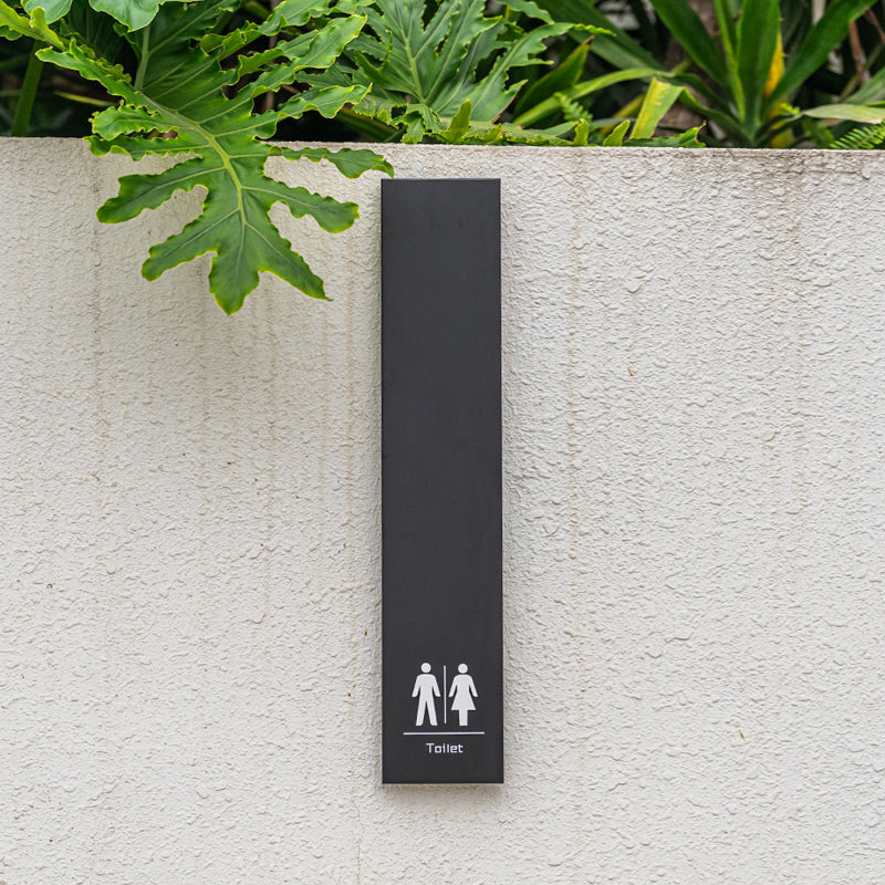 Luxury Restroom Space with Modern Elegance aluminum Toilet Sign